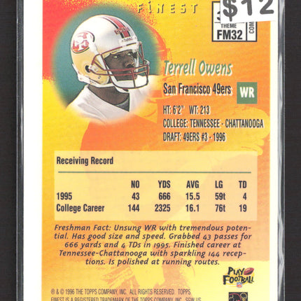 1996 Topps Finest Freshman Terrell Owens #FM32