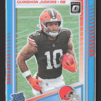 2025 Panini Donruss Optic Football Quinshon Judkins #252 Blue Prizm 111/399