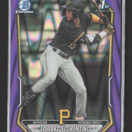 2026 Bowman Chrome Edward Florentino #BCP-82 Purple RayWave 049/250