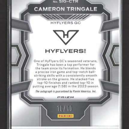 2024 Panini Prizm LIV Golf Cameron Tringale #SIG-CTR Gold 10/10 Auto