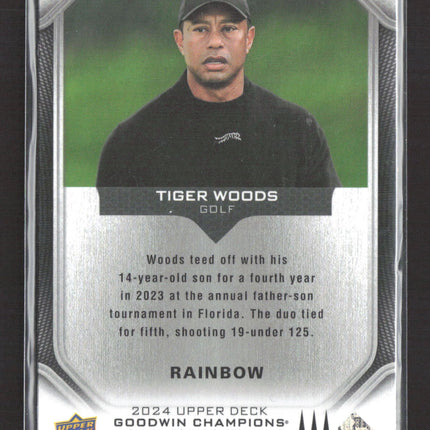 2024 Upper Deck Goodwin Champions Tiger Woods #P92 Rainbow Foil