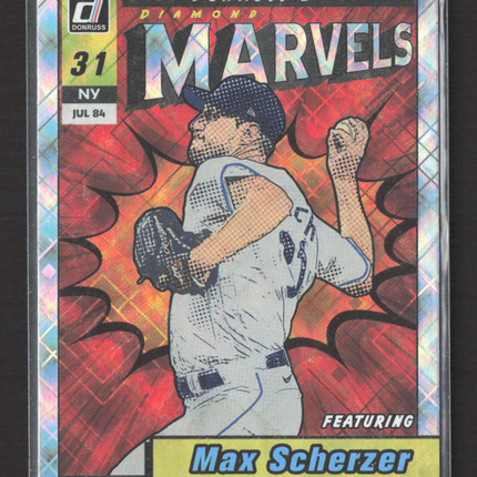 2022 Donruss Diamond Marvels Max Scherzer #M-5 Holo
