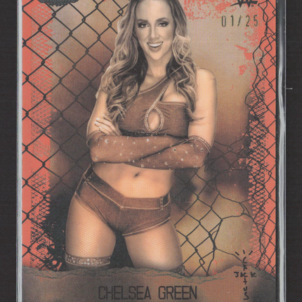2025 Topps Chrome WWE Astro Knights Chelsea Green #AOK-1 Orange 01/25