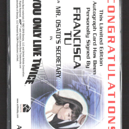 1962 Rittenhouse James Bond 007 You Only Live Twice Francisca Tu Autograph #A171