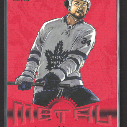 2023 Metal Universe Precious Metal Gems Retro PMG Auston Matthews #RT10 Red /100