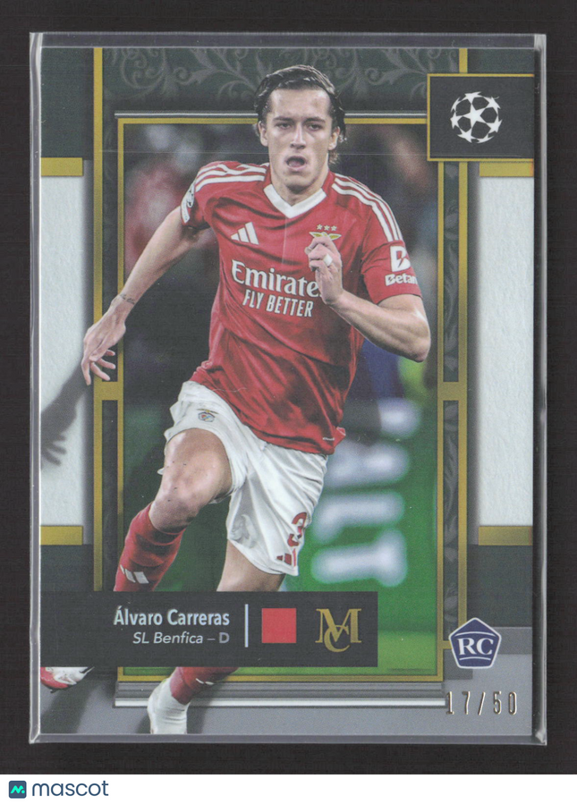2025 Topps Museum Collection UEFA Champions League Alvaro Carreras #36 RC 17/50