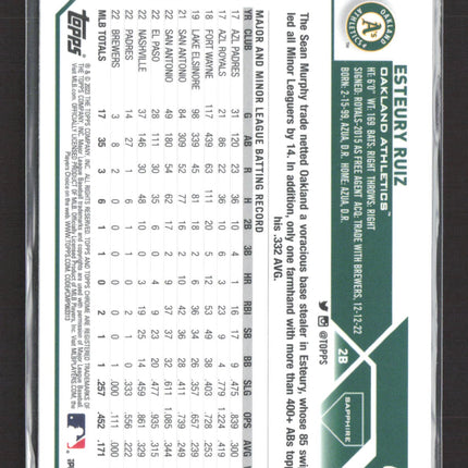 2023 Topps Chrome Sapphire Edition Esteury Ruiz #650 Blue RC