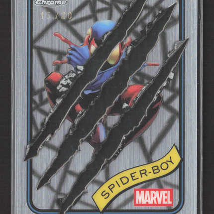 2025 Topps Chrome Marvel #57 Spider Boy Clawed /20