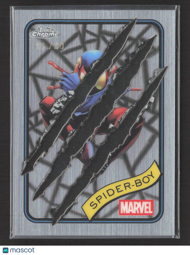 2025 Topps Chrome Marvel #57 Spider Boy Clawed /20