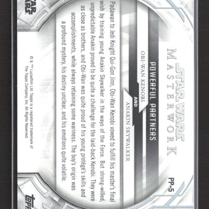 2015 Topps Star Wars Masterwork Powerful Partners #PP-5 Anakin /299