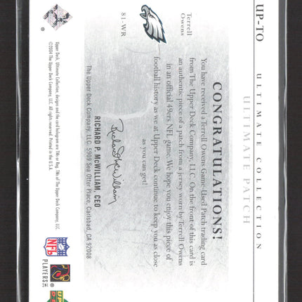 2004 Upper Deck Ultimate Collection Ultimate Patch Terrell Owens #UP-TO 139/150