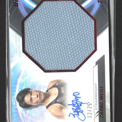 2024 Topps UFC Knockout Zhang Weili #AJFM-ZW 12/25 Fight Mat Relic Auto