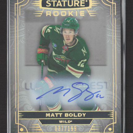 2023 Upper Deck Stature Matt Boldy #101 037/199 Auto