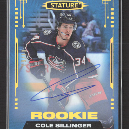 2022 Upper Deck Stature Cole Sillinger #198 08/10 Auto