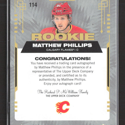 2022 Upper Deck Stature Matthew Phillips #114 022/199 Auto
