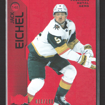 2024 Metal Universe Hockey Precious Metal Gems PMG Jack Eichel #148 Red 013/100