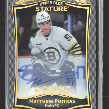 2025 Upper Deck Stature Matthew Poitras #41 Auto
