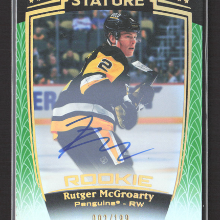 2025 Upper Deck Stature Rutger McGroarty #39 Green 002/199 Auto