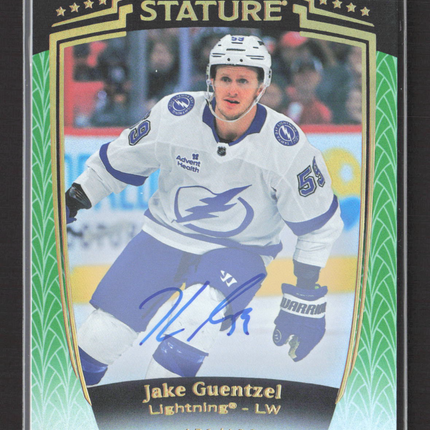 2025 Upper Deck Stature Jake Guentzel #16 Green 173/199 Auto
