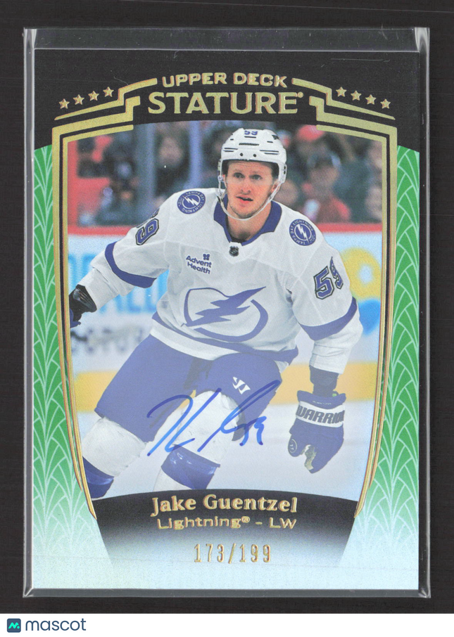 2025 Upper Deck Stature Jake Guentzel #16 Green 173/199 Auto