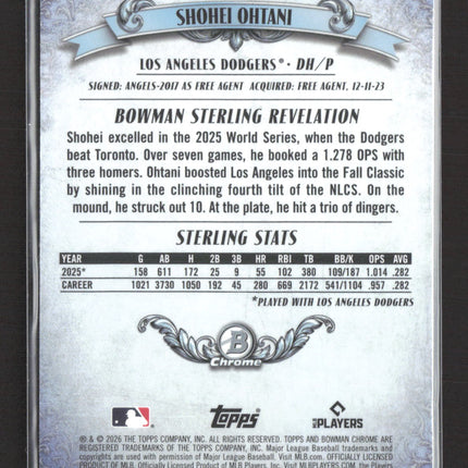2026 Bowman Sterling Chrome Revelation Shohei Ohtani #BST-6