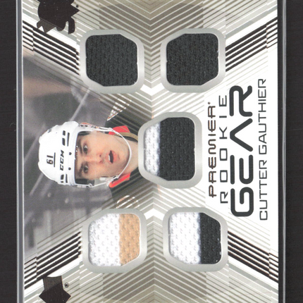 2025 UD Premier Rookie Gear Cutter Gauthier #PGR-CG Bronze Bronze Jersey /99