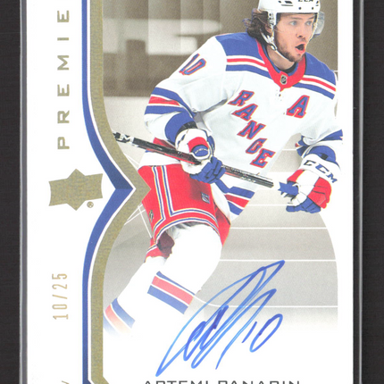 2021 Upper Deck Premier Artemi Panarin #22 10/25 Auto Gold