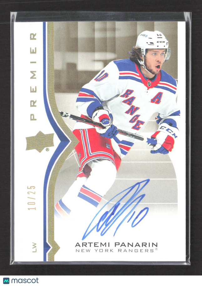 2021 Upper Deck Premier Artemi Panarin #22 10/25 Auto Gold