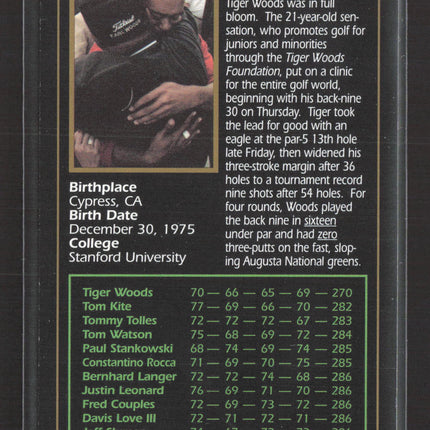 1997 Grand Slam Ventures Champions of Golf The Masters Collection Tiger Woods #1