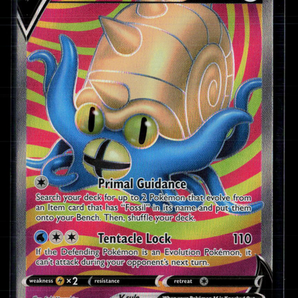 Pokemon 2022 Silver Tempest Omastar V SR FA #174/195