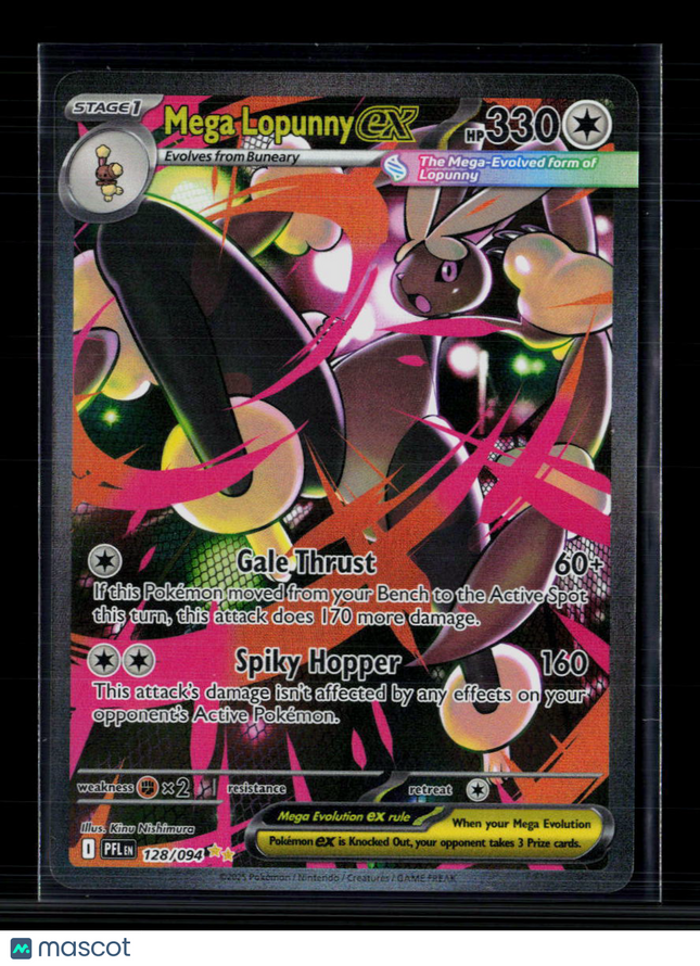 Pokemon 2025 Mega Evolution – Phantasmal Flames Mega Lopunny EX SAR #128/94