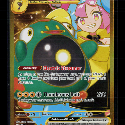 Pokemon 2025 Journey Together Iono's Bellibolt EX SAR #188/159