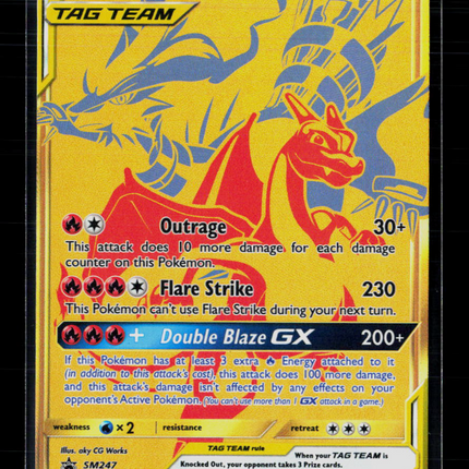 Pokemon 2019 Unbroken Bonds Reshiram & Charizard GX #SM247