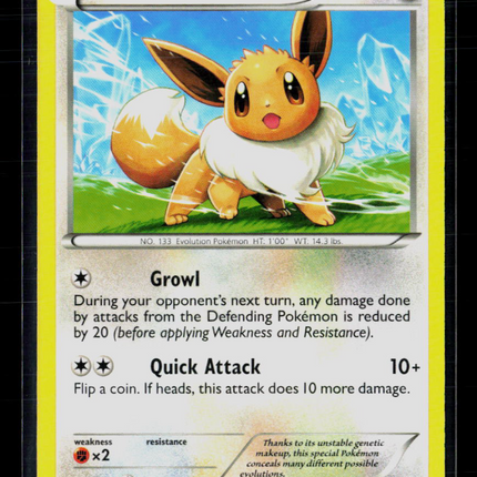Pokemon 2013 Plasma Freeze Eevee #89/116