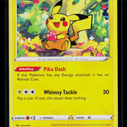 Pokemon 2022 Silver Tempest Pikachu #52/196