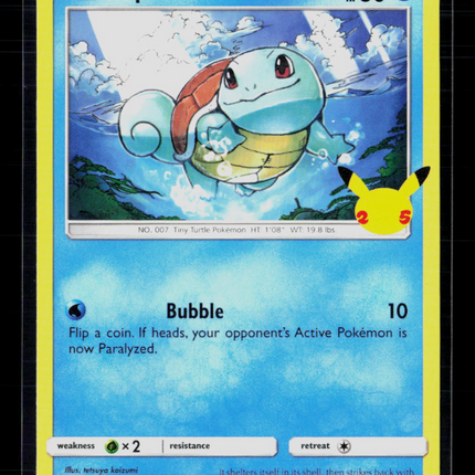 Pokemon 2021 Celebrations Squirtle #17/25