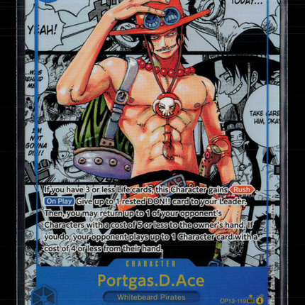 One Piece Portgas.D.Ace Manga Carrying On His Will SEC • OP13-119 Foil