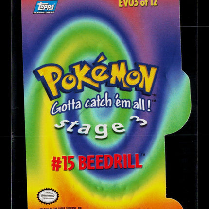 Pokemon 2000 Topps Evolution Beedrill Die Cut #EV03 of 12