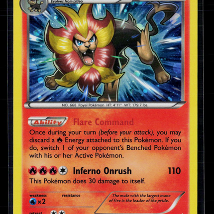 Pokemon 2014 Flashfire Pyroar Cosmos Holo #12/119