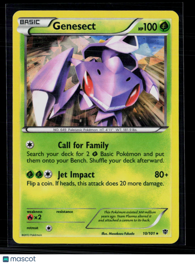 Pokemon 2013 Plasma Blast Genesect Cracked Ice #10/101