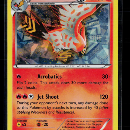 Pokemon 2014 Phantom Forces Talonflame Cracked Ice #10/119
