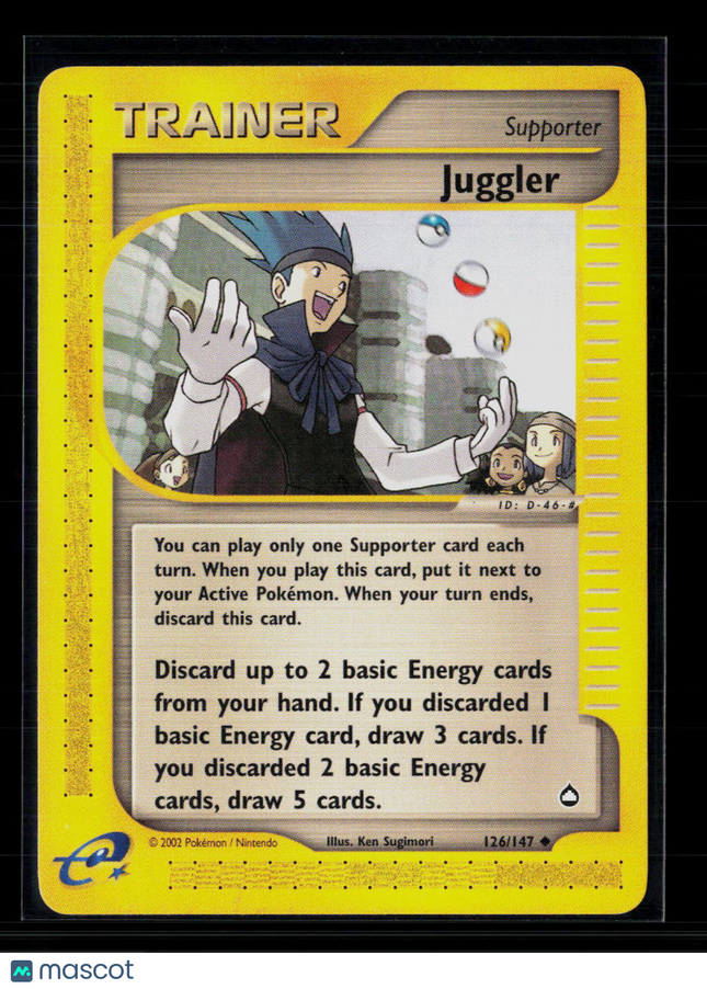 Pokemon 2003 Aquapolis Juggler #126/147