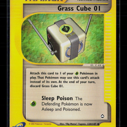 Pokemon 2002 Aquapolis Grass Cube 01 #124/147
