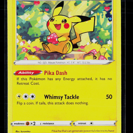 Pokemon 2022 Lost Origin Pikachu #52/196