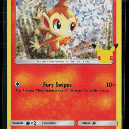 Pokemon 2021 Celebrations Chimchar Mcdonalds #12/25