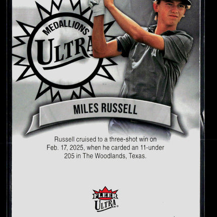 2026 Fleer Ultra Golf Miles Russell #M-28 Medallions