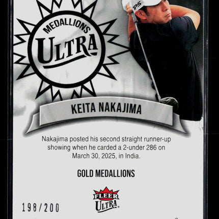 2026 Fleer Ultra Golf Gold Medallions Keita Nakajima #M-12 198/200