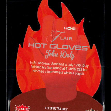 2026 Fleer Ultra Golf Flair Hot Gloves John Daly #HG-9 Die-Cut