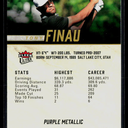 2026 Upper Deck Fleer Ultra Golf Tony Finau #25 Purple Metallic