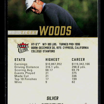 2026 Fleer Ultra Golf Tiger Woods #35 Silver